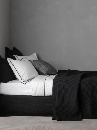 Grosgrain Black Egyptian Cotton Sheet Set