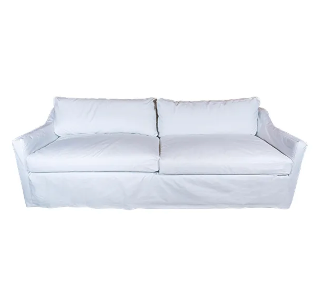 White Cotton Slipcovered Sofa