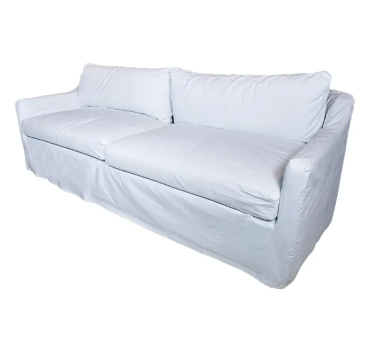 White Cotton Slipcovered Sofa