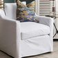 White Cotton Slipcovered Armchair